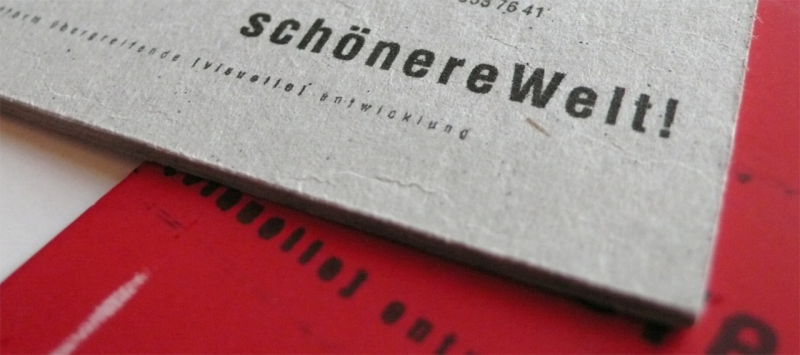 schönereWelt! - alte-visitenkarten-handgemacht, Ende der 90'er Jahre